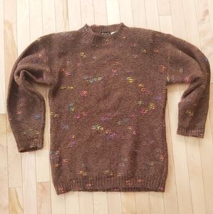 Card Amoroso Mohair brown rainbow sweater